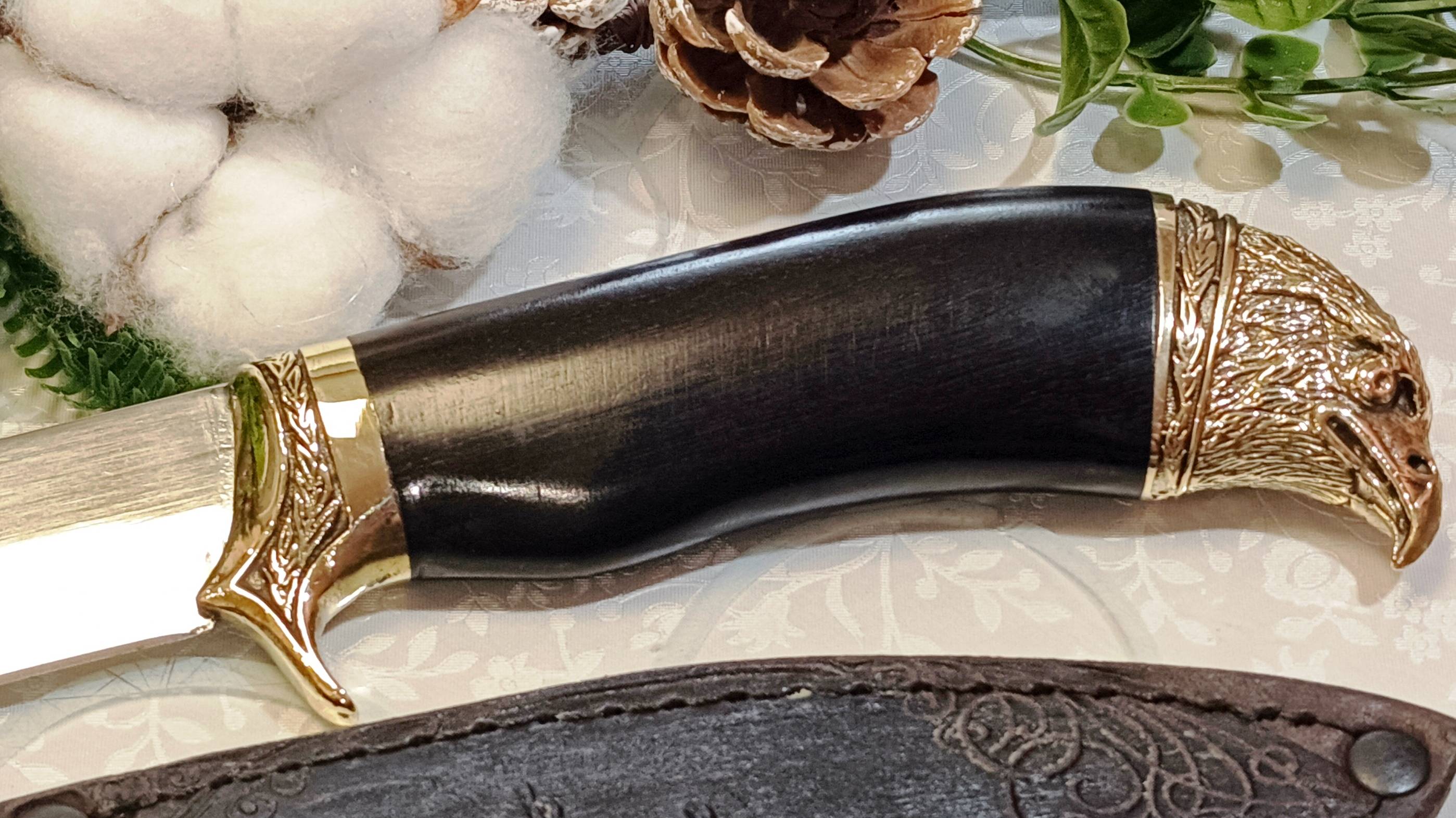 Нож орел с упором ст.40Х13 твердость стали HRC 55/56 ед.