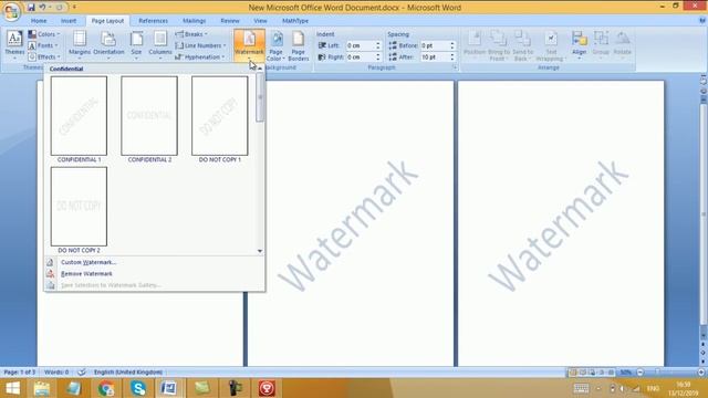 How to apply watermark to selected pages in Microsoft Word document|Insert watermark in ms word смотреть онлайн
