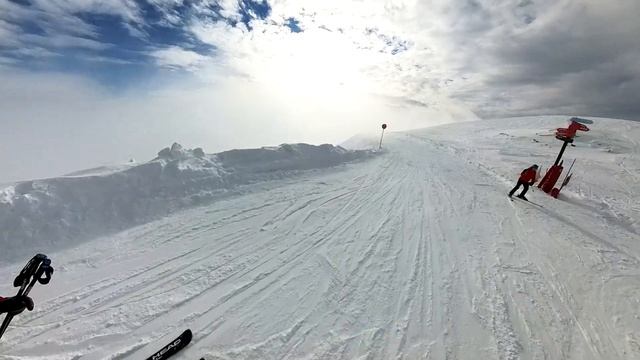 Горные лыжи. Insta360. Роза Хутор: трасса Альпика. 2024г. смотреть онлайн