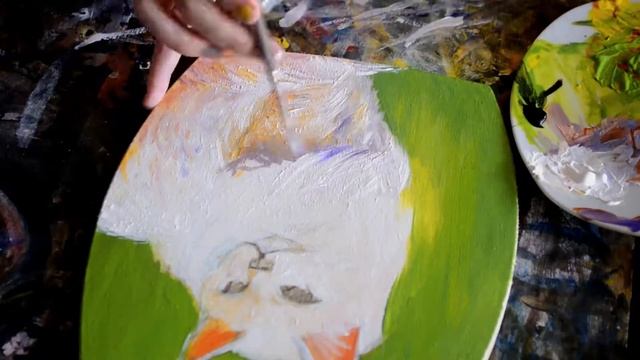 Роспись досок акрилом/Acrylic painting time lapse смотреть онлайн