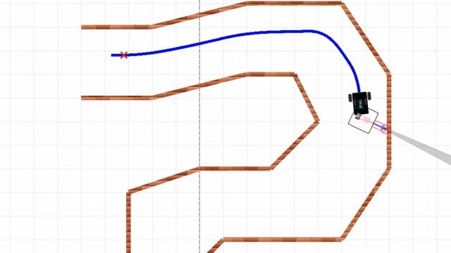 Движение робота вдоль стенки смотреть онлайн