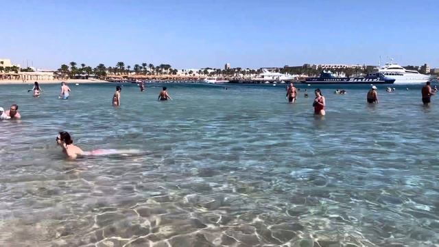 Классный песчаный пляж отеля Tia Heights Makadi bay. Egypt. Hurghada. смотреть онлайн