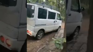 Дорога в бухту Джигит о.Русский #offroad #minicab #mitsubishi #отдых #владивосток #vanlife