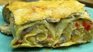 Блинчики с картошкой и грибами