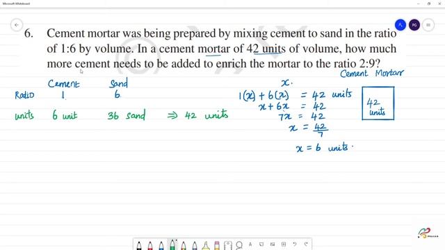 Cement mortar was being prepared by mixing cement to sand in the ratioof 1:6 by volume. In a cement смотреть онлайн