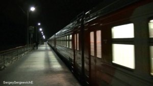 Электропоезд ЭД4М-0059 платформа Сушкинская