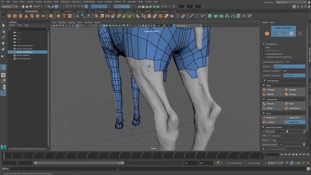 [ZBrush & Maya] Modeling a Gazelle (Part 04 - Maya Retopology) смотреть онлайн