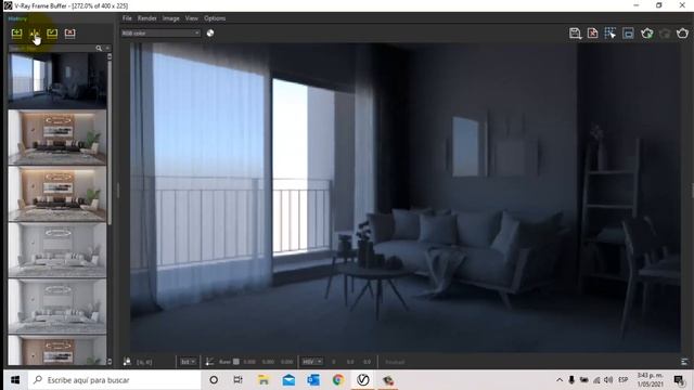 Render Interior Iluminación Diurna Vray 5+Sketchup смотреть онлайн