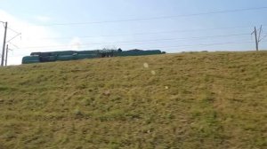 Щербинка 2014 наперегонки с паровозом П36 0120