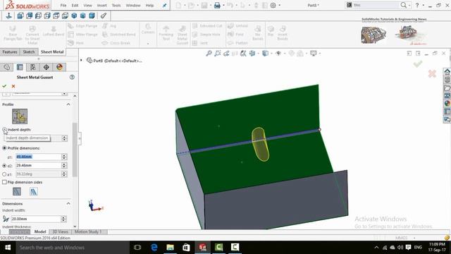 SolidWorks Tutorial: How to add Gusset Sheet Metal Tutorial смотреть онлайн