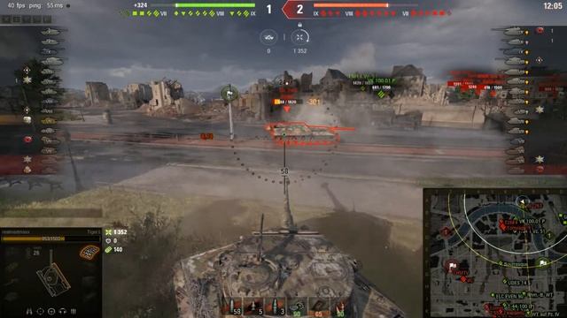 Tiger I Берлин. 2850 урона. Мастер. Бой против IX смотреть онлайн