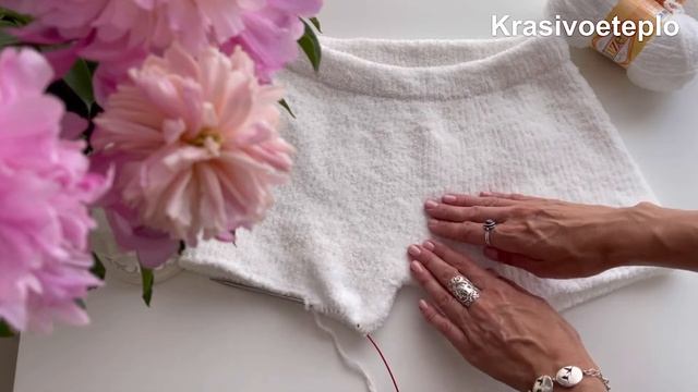 Шорты спицами из плюшевой пряжи смотреть онлайн