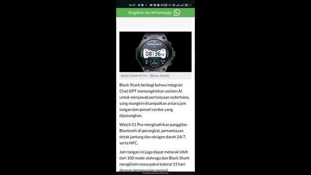 Akan rilis! Inilah bocoran spesifikasi smartwatch Black Shark S1 pro dan harga kisaran terbaru смотреть онлайн