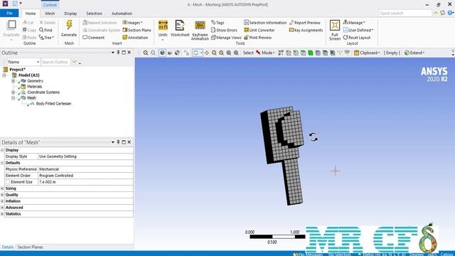 ANSYS Meshing Full Free Course, Session 2.5: Body Fitted Cartesian Mesh смотреть онлайн