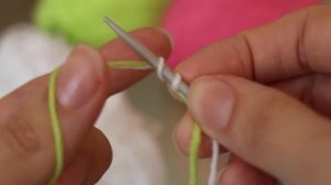 Набор петель со вспомогательной нитью. Первый способ. #KVK