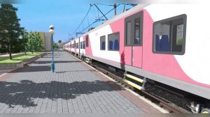 Отправление поезда "Ласточка" Евпатория - Анапа Trainz 22