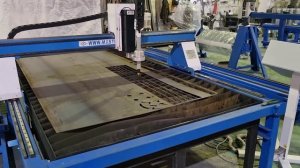 Портальный станок плазменной резки с ЧПУ совмещенный с труборезом