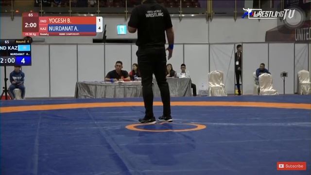 U-15 Asian Championship 38kg Yogesh Bijore(IND)-Nurdanat Aitanov(KAZ) 4-round смотреть онлайн