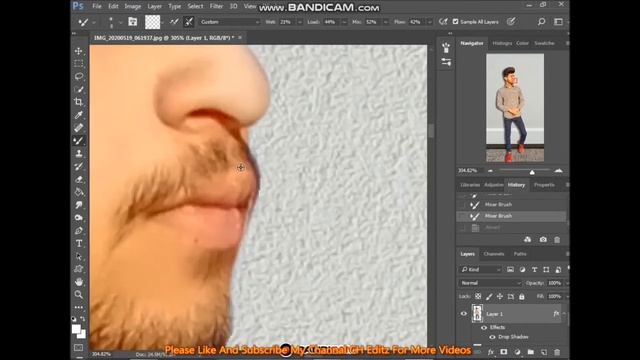 How To Change Background,Face Retouching and Hair Settind In Photoshop смотреть онлайн