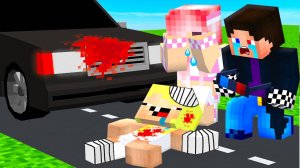 🤕НУБИКА СБИЛА МАШИНА В МАЙНКРАФТ! ШЕДИ ЛЕСКА И НУБИК MINECRAFT