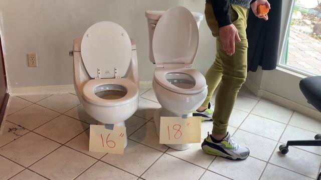 Standard vs Chair height toilet смотреть онлайн