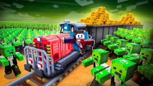 😱Мы Сделали МЁРТВЫЕ РЕЛЬСЫ в Майнкрафт и Проехали на Поезде 20 КИЛОМЕТРОВ!