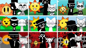 Incredibox - Sprunki, но MIX MR SUN и BLACK и WENDA во ВСЕХ разных модах