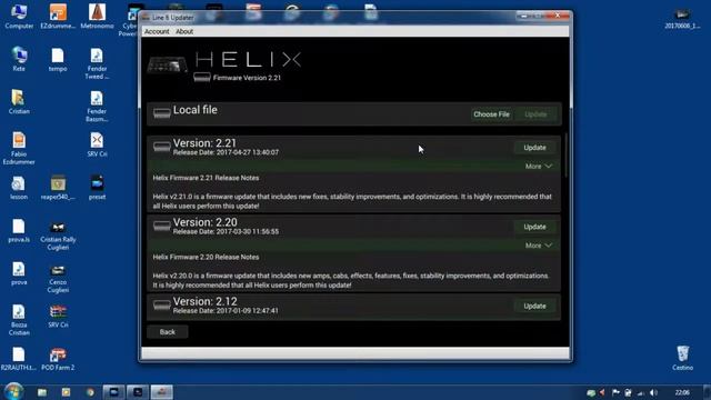 Programmi Driver E Utilizzo Dell'updater Ed Editor Line6 Helix