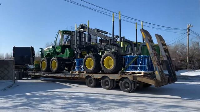 Форвардер John Deere (Джон Дир)1510G RLC отправляется на работу в Хабаровский край. смотреть онлайн