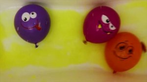 Воздушные шарики с водой Учим цвета для детей Развивающее видео Песня Семья пальчиков Лопаем шарики