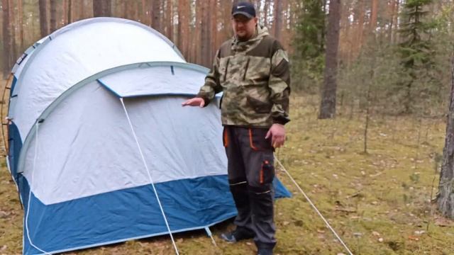 Quechua Arpenaz Family 4.1 Fresh&Black Подробный обзор палатки смотреть онлайн