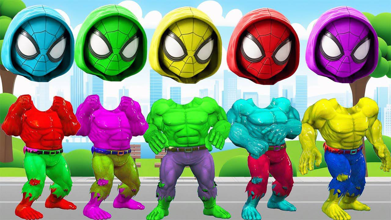 Детские мультики залипалки про супергероев. Смешные Яркие Мультики для детей. Мультики про Халка.