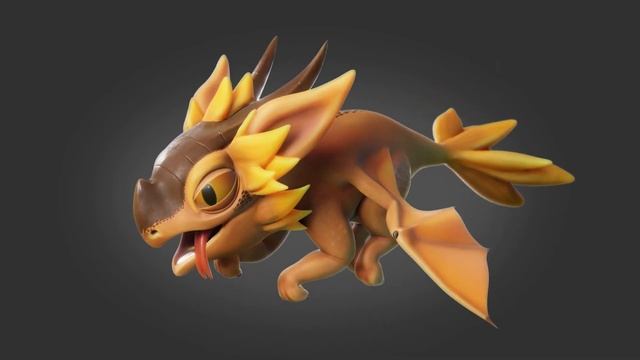 Blender Eevee Stylized Dragon смотреть онлайн