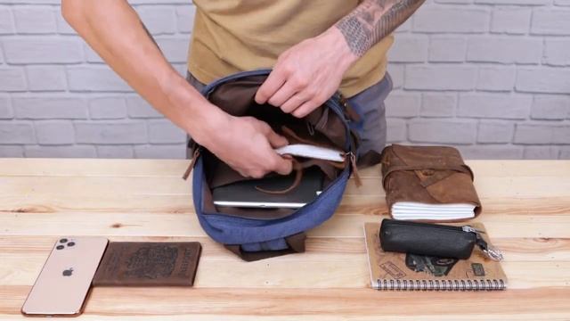 Обзор текстильного рюкзака Vintage 20602 смотреть онлайн