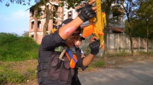 [ 1 Hour Nerf War ] Warriors Black Nerf Guns With The War Of Nerf Shooters 2