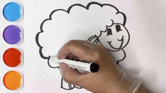 How to draw a sheep. Қойларды қалай салуға болады смотреть онлайн