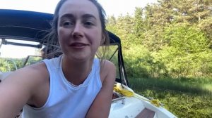 Отдых на Селигере с палаткой, рыбалка, плывем в Осташков , купаемся на Белом озере - часть 2.