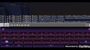 как пользоваться командой fill в майнкрафте бедрок