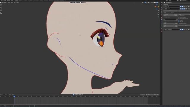 Blender Anime Progress #3 - Skin Edges смотреть онлайн