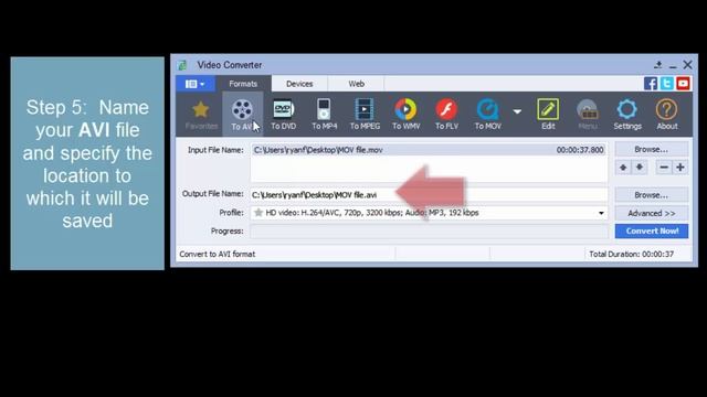 How to convert MOV to AVI смотреть онлайн