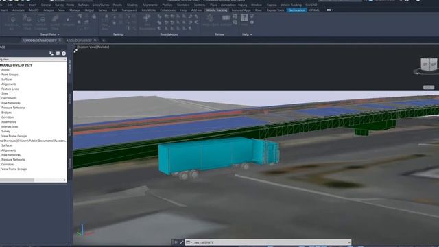 Autodesk Civil 3d Simulación con vehicle tracking. смотреть онлайн