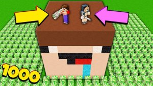 ДОМ В ГОЛОВЕ НУБА И ДЕВУШКИ ПРО ПРОТИВ 1000 КРИПЕРОВ В МАЙНКРАФТ