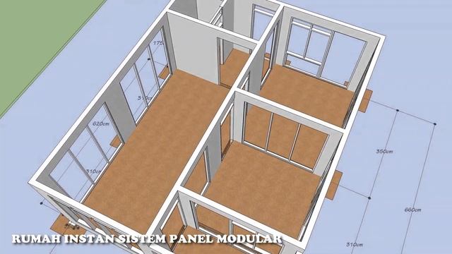 RUMAH INSTAN SISTEM PANEL MODULAR 6 X 9 2 KAMAR MINIMALIS (ANIMASI SKETCHUP) смотреть онлайн