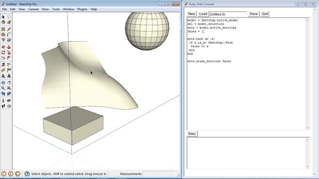 Writing SketchUp Ruby - Erase Faces смотреть онлайн