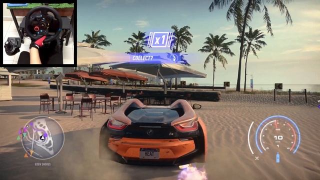 NFS HEAT Buy New Car & Test Speed ( BMW i8 Roadster ) - LOGITECH G29 gameplay смотреть онлайн