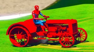 Веселые мультики про тракторы и грузовики смешные супергерои танцуют для детей