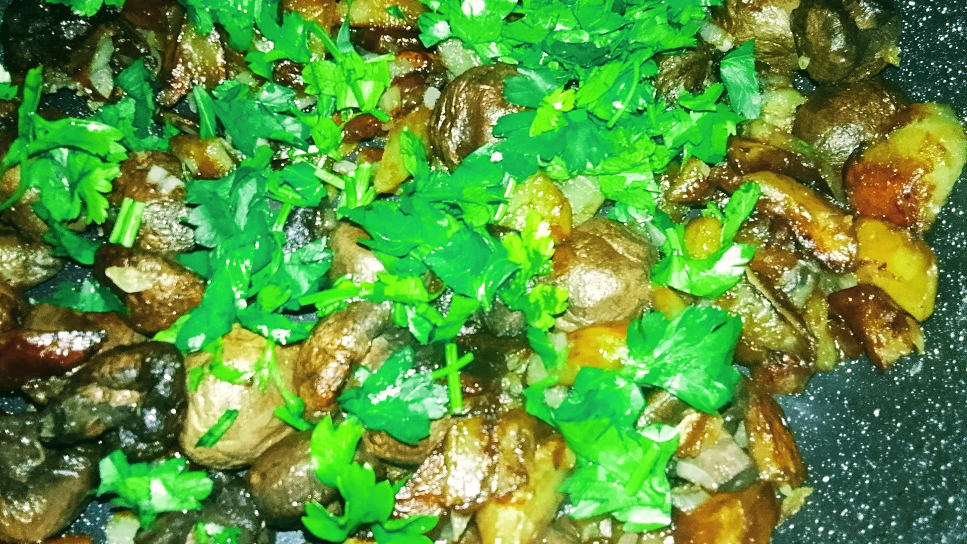 Жареная Картошка с Грибами!