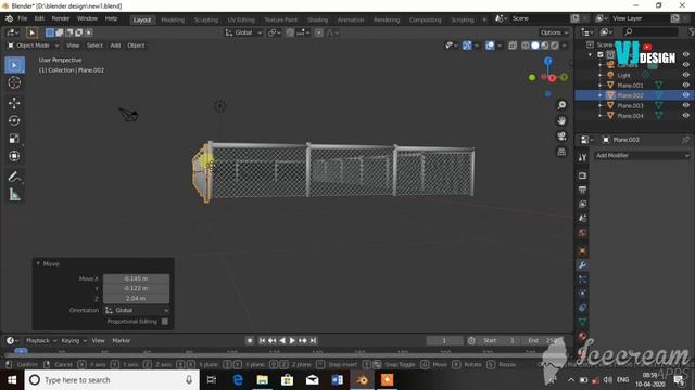 Fence and Grass Design Blender software Tutorial смотреть онлайн
