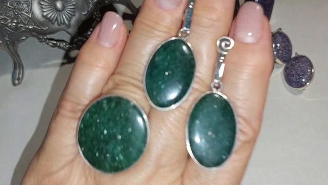 132. Шикарные адуляр, авантюрин, бирюза, лабрадоры в серебре!👌💎💖 смотреть онлайн