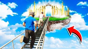 ЗАБРАЛИСЬ С ФРАНКЛИНОМ ПО ЛЕСТНИЦЕ В РАЙ И СПРЫГНУЛИ С НЕЁ В ГТА 5!